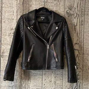 Topshop faux leather jacket